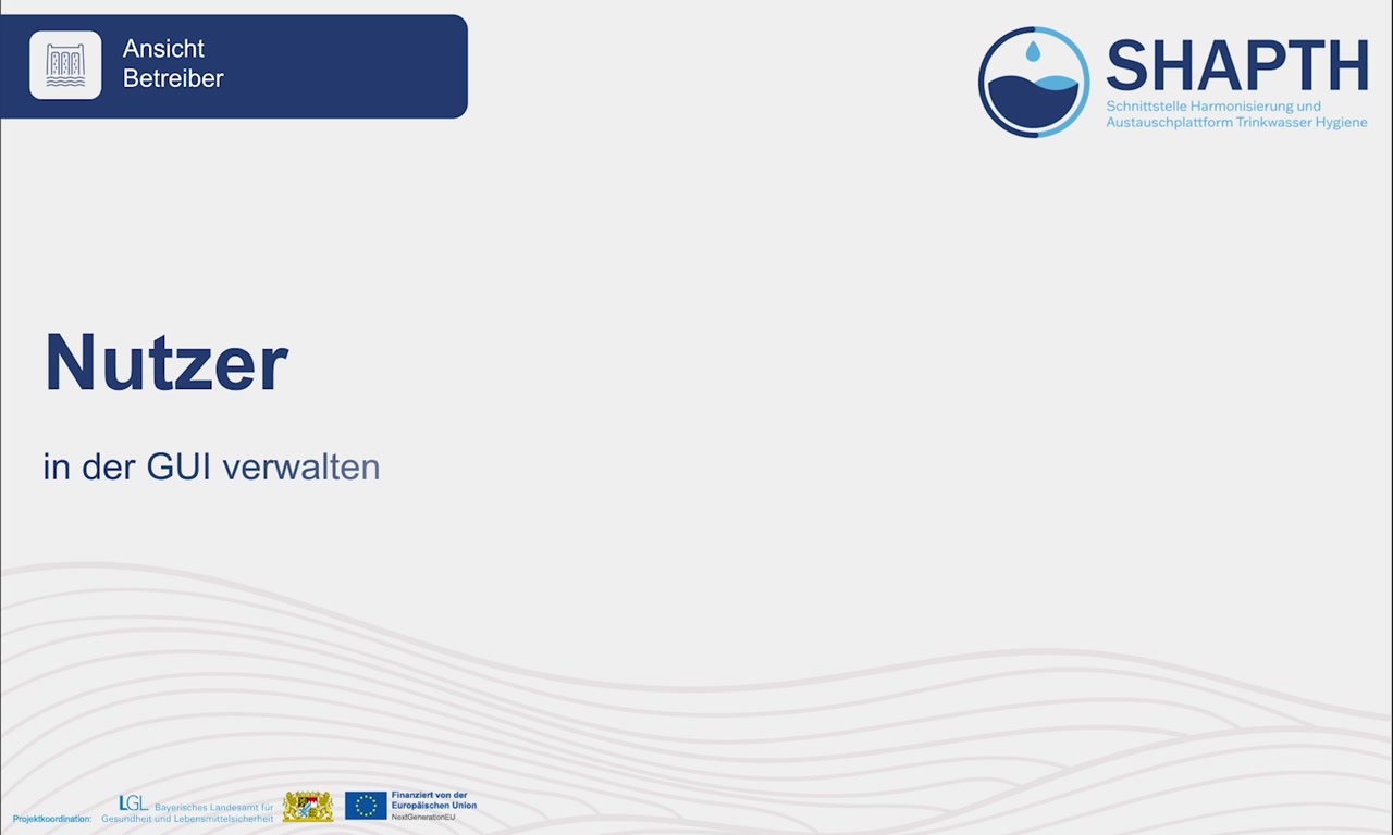 Nutzer in SHAPTH verwalten