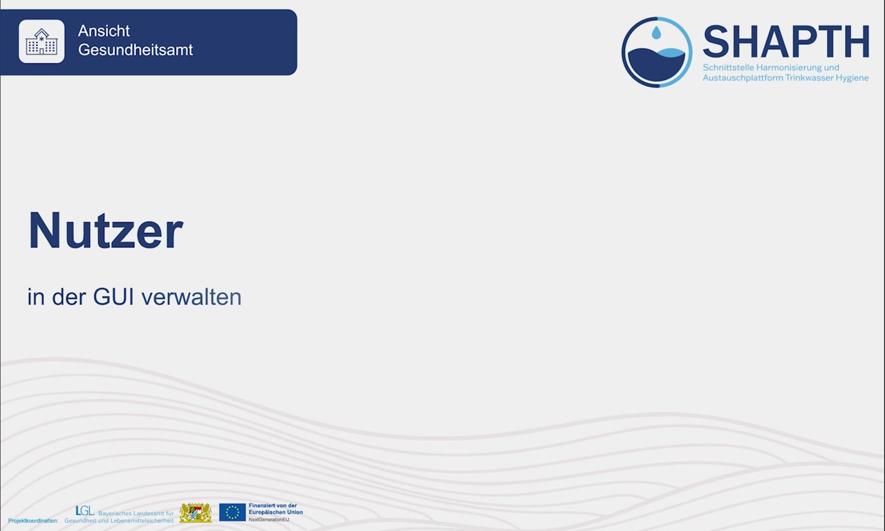 Nutzer in SHAPTH verwalten